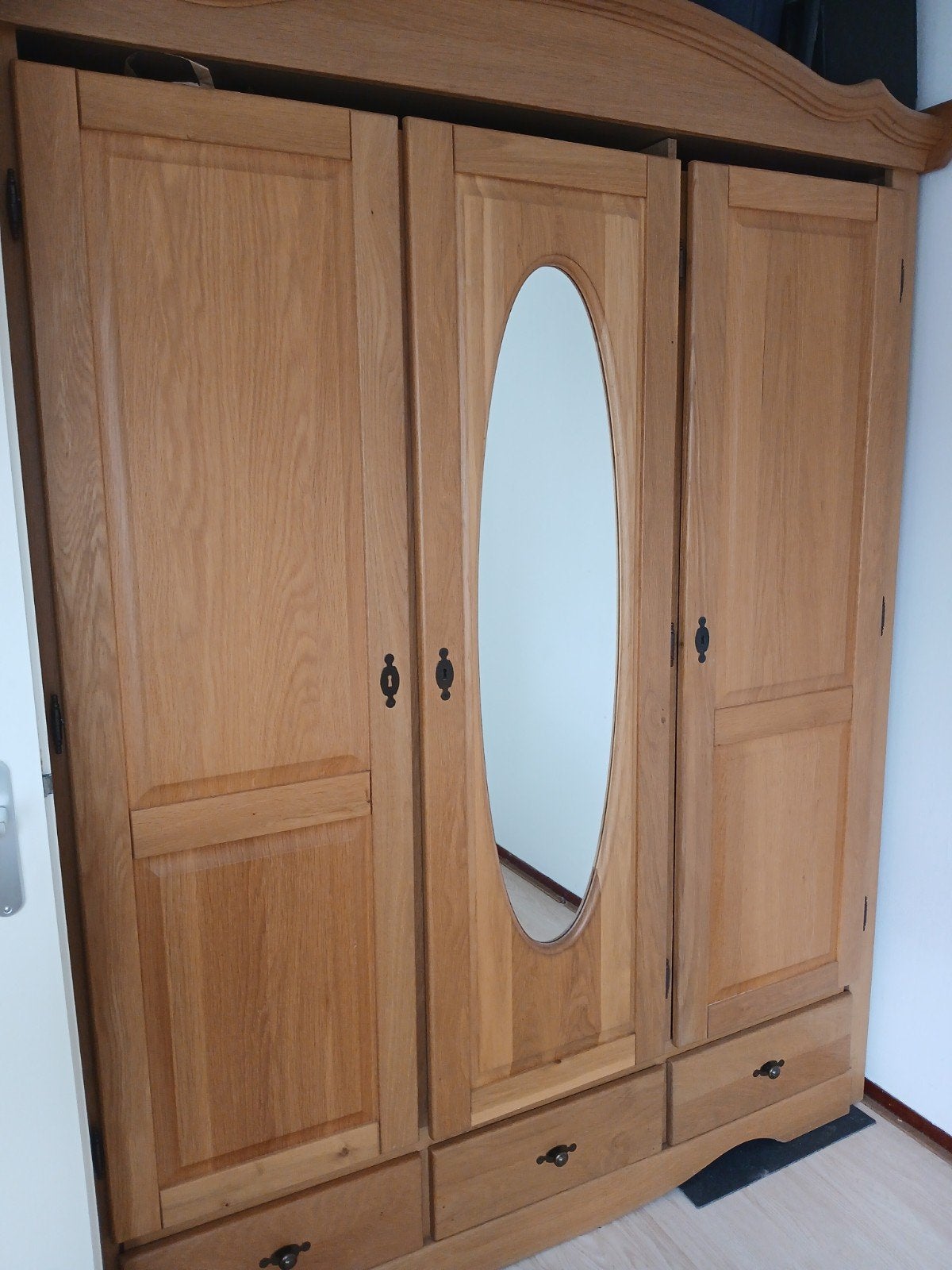 Blank eiken kledingkast, Huis en Inrichting, Ophalen, Gebruikt, 200 cm of meer, 150 tot 200 cm