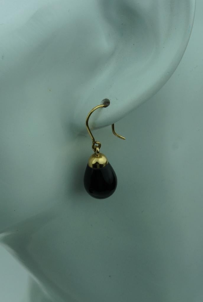 18k gouden luxe set oorbellen dames certificaat zwart hars, Sieraden, Tassen en Uiterlijk, Oorbellen, Hangers, Voordeelsieraden