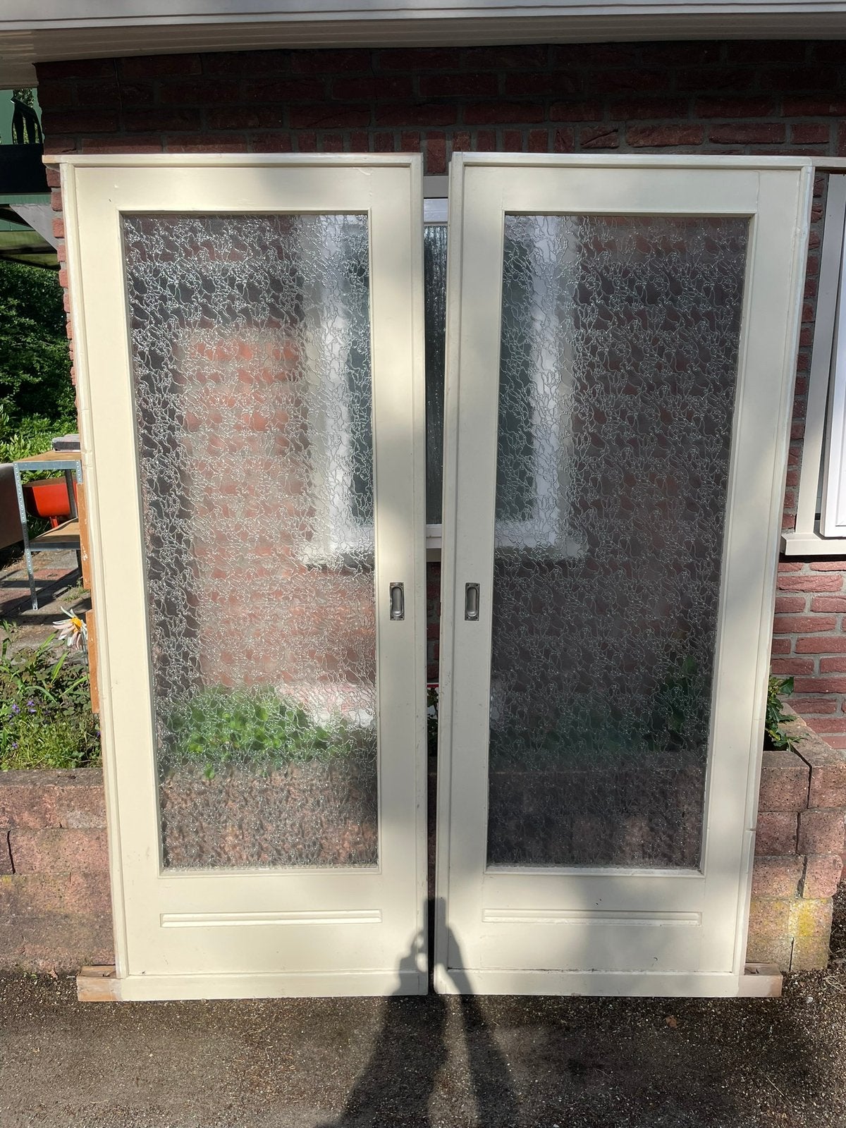 Ensuite deuren jaren 30 213 hoog 166 breed, Ophalen, Gebruikt, 120 cm of meer, Binnendeur