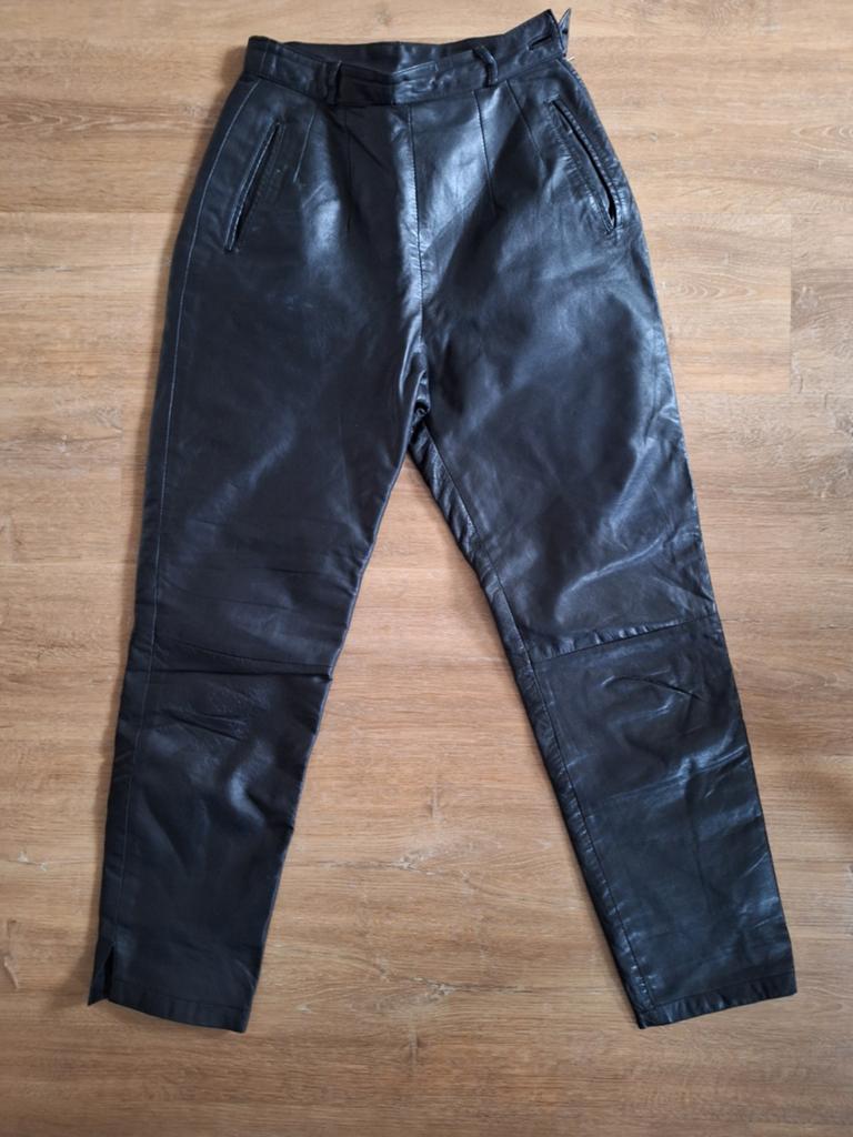 Echt leren Vintage 80s dames broek maat 36, Kleding | Dames, Zwart, Ophalen of Verzenden, Zo goed als nieuw, Maat 36 (S)