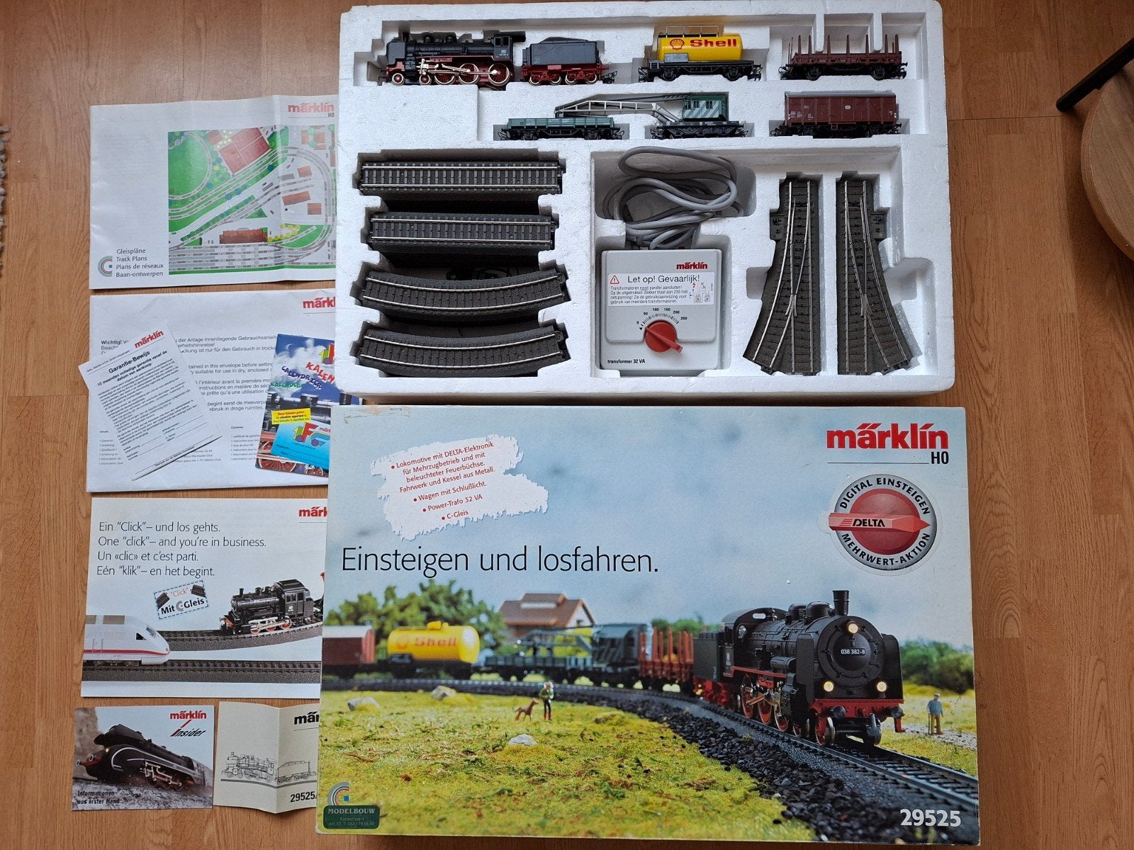 Märklin 29525 trein locomotief rails wissel transformator H0, Wisselstroom, Treinset, Ophalen of Verzenden, Zo goed als nieuw