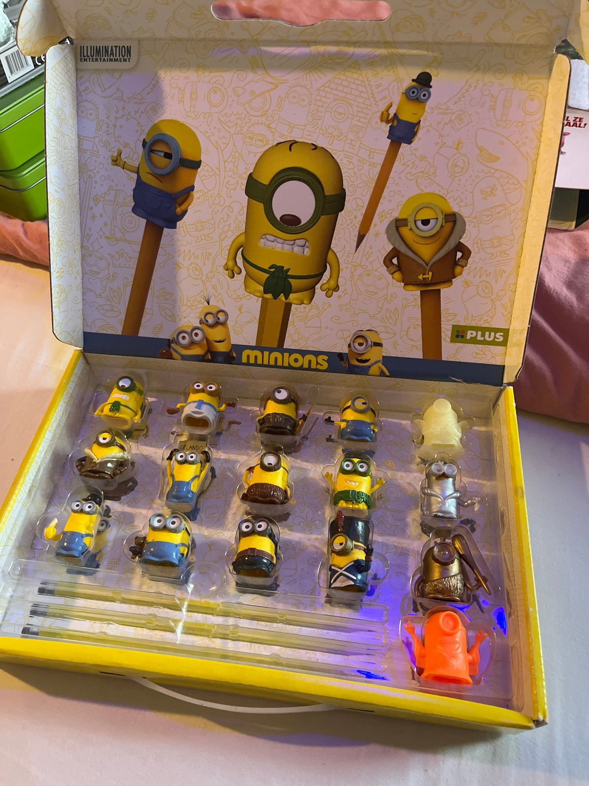 Minions Plus potloden en figuren set, Ophalen of Verzenden, Zo goed als nieuw, Jongen of Meisje