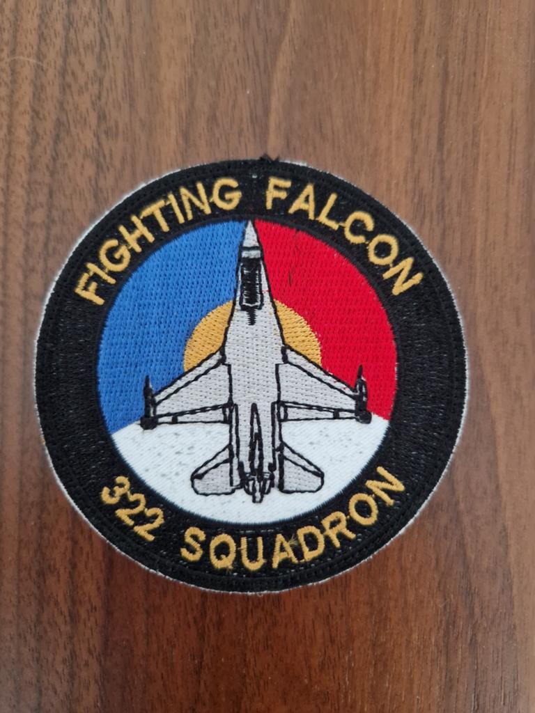 F-16 322 Squadron klu rnlaf patch badge "Afghanistan" velcro, Verzamelen, Ophalen of Verzenden, Luchtmacht, Nederland, Embleem of Badge