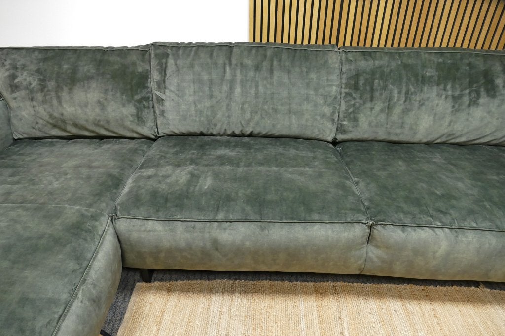 Foto 8 van Chaise Longue Bank XL Velvet Groen [Refurbished]