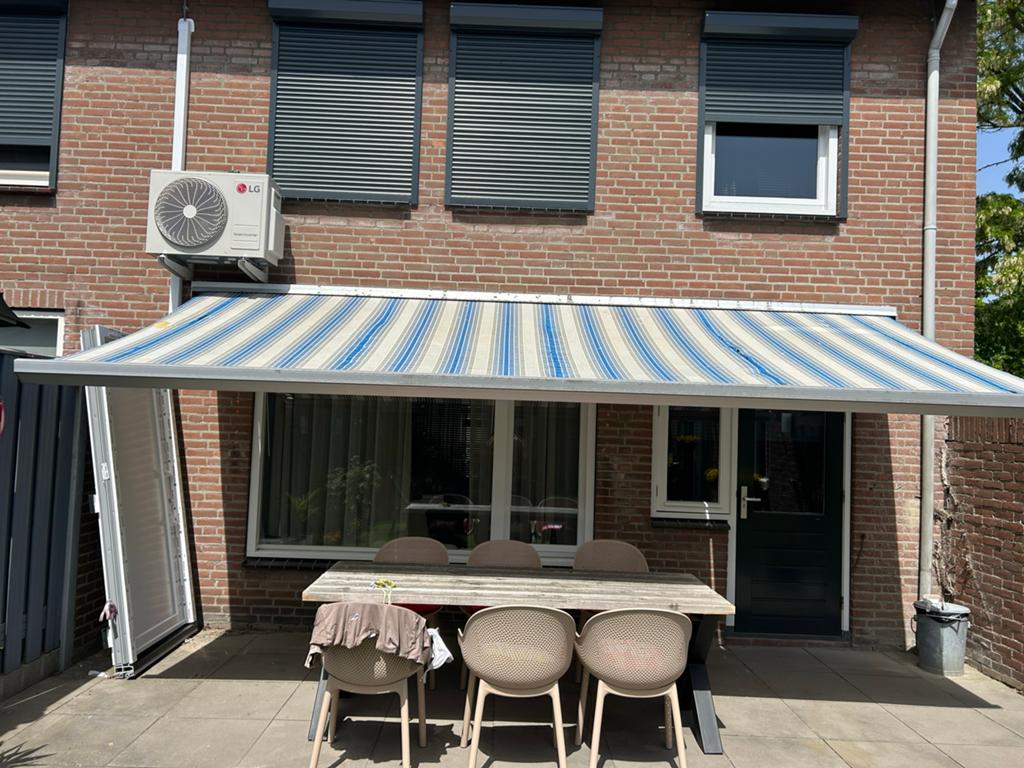 Elektrische zonneluifel 540x220cm, Gebruikt, 450 cm of meer, Elektrisch, Ophalen of Verzenden