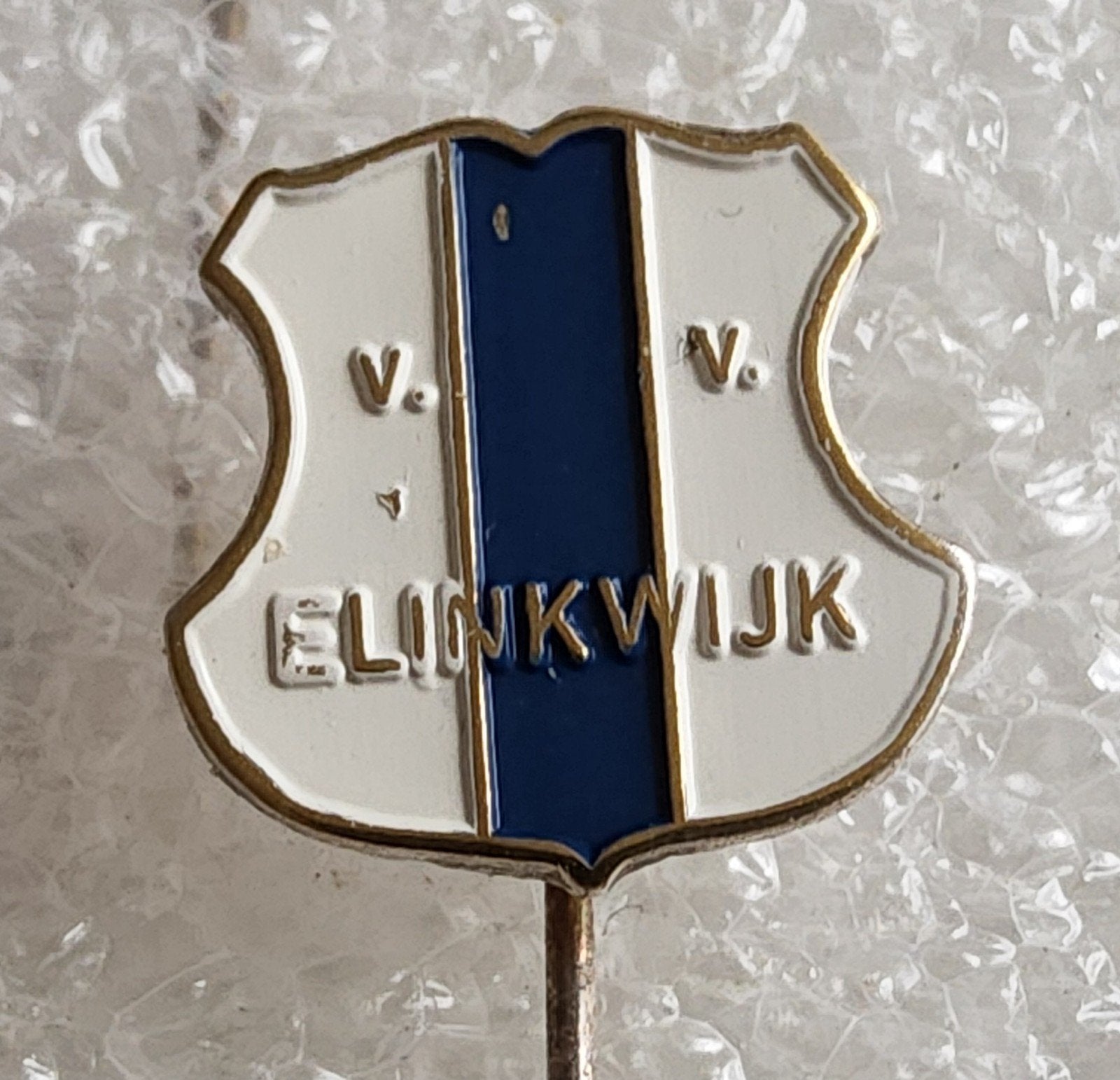 Speldje V.V. Elinkwijk Voetbalclub Utrecht, Ophalen of Verzenden, Gebruikt, Sport, Speldje of Pin