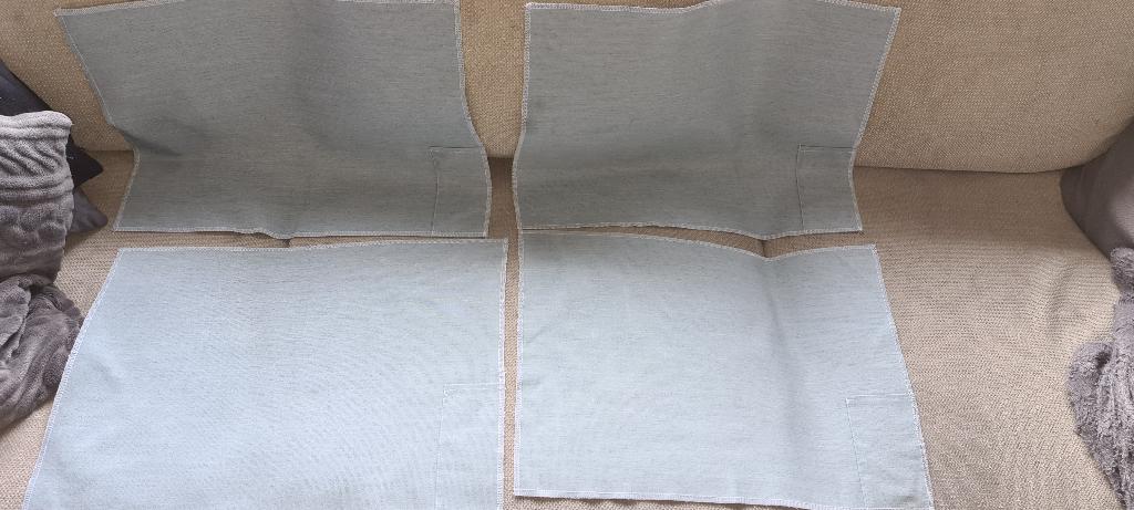 Stoffen placemat placemats wasbare placemat grijsblauw, Huis en Inrichting, Keuken | Textiel, Ophalen, Zo goed als nieuw, Grijs