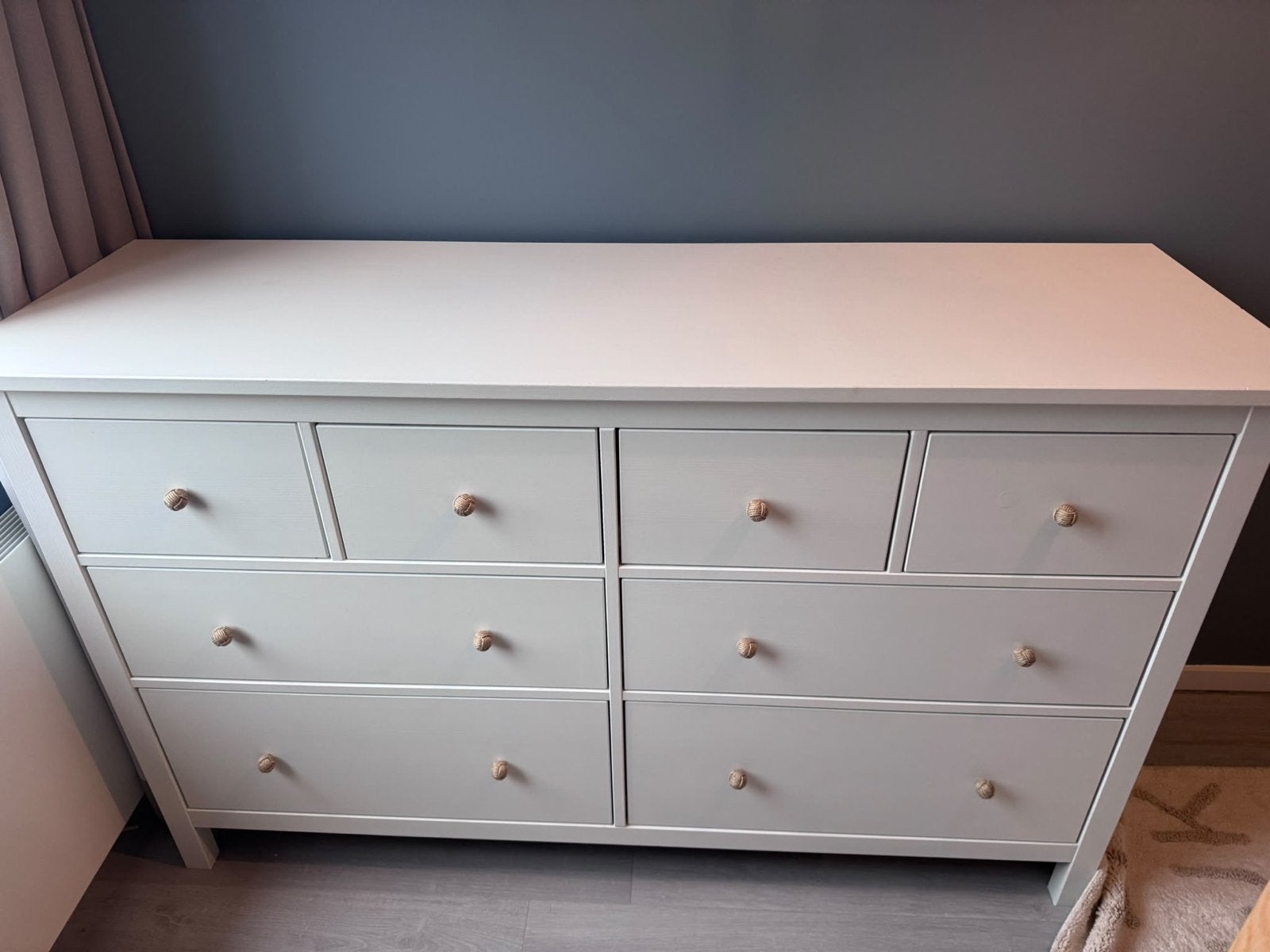 Ikea hemnes / gullaberg 8 lades met knoppen, Gebruikt, 5 laden of meer, 100 tot 150 cm, 150 tot 200 cm