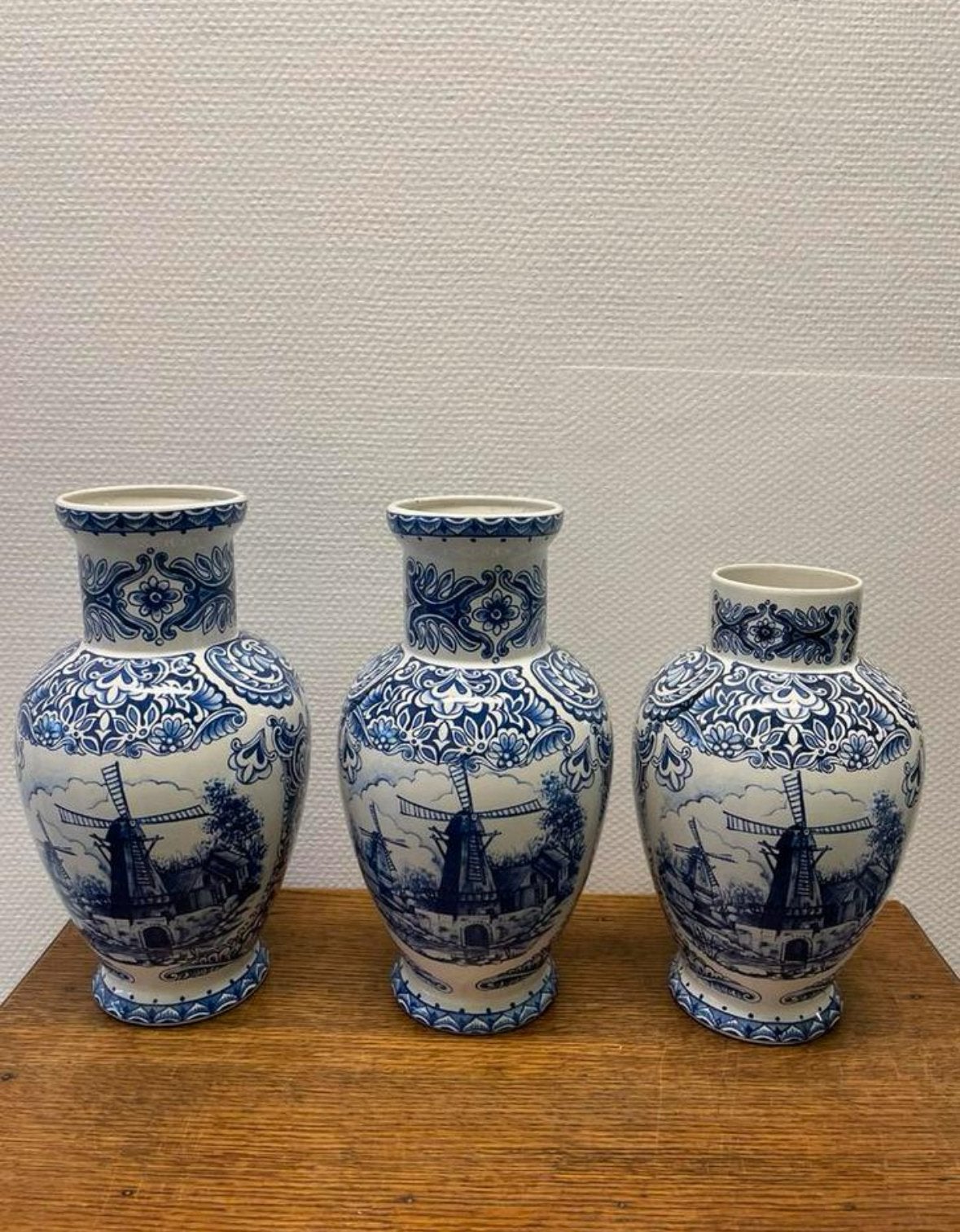 Antieke delfs blauwe vazen, Antiek en Kunst, Ophalen of Verzenden