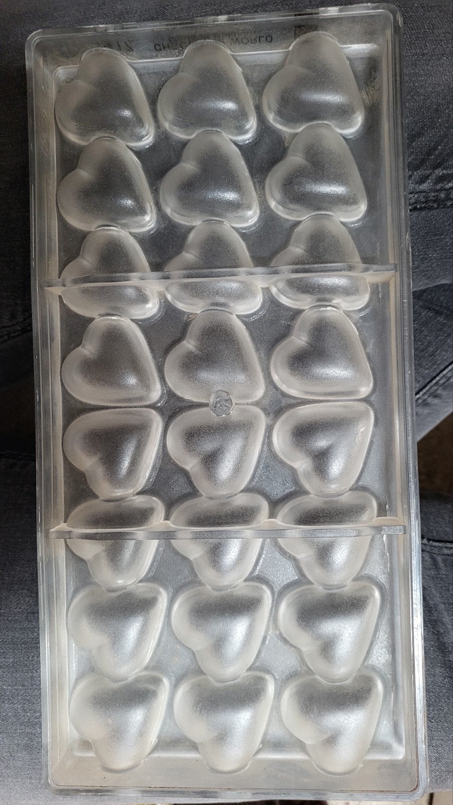 4 Bonbonvormen: Hart, Champagnekurk, Bamboe, Cuvet, Hobby en Vrije tijd, Ophalen of Verzenden, Zo goed als nieuw, Taarten of Cupcakes