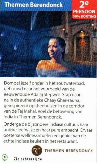 VoordeelBon Thermen Berendonck (KortingsBon), Tickets en Kaartjes, Kortingen en Cadeaubonnen, Drie personen of meer, Spa of Sauna