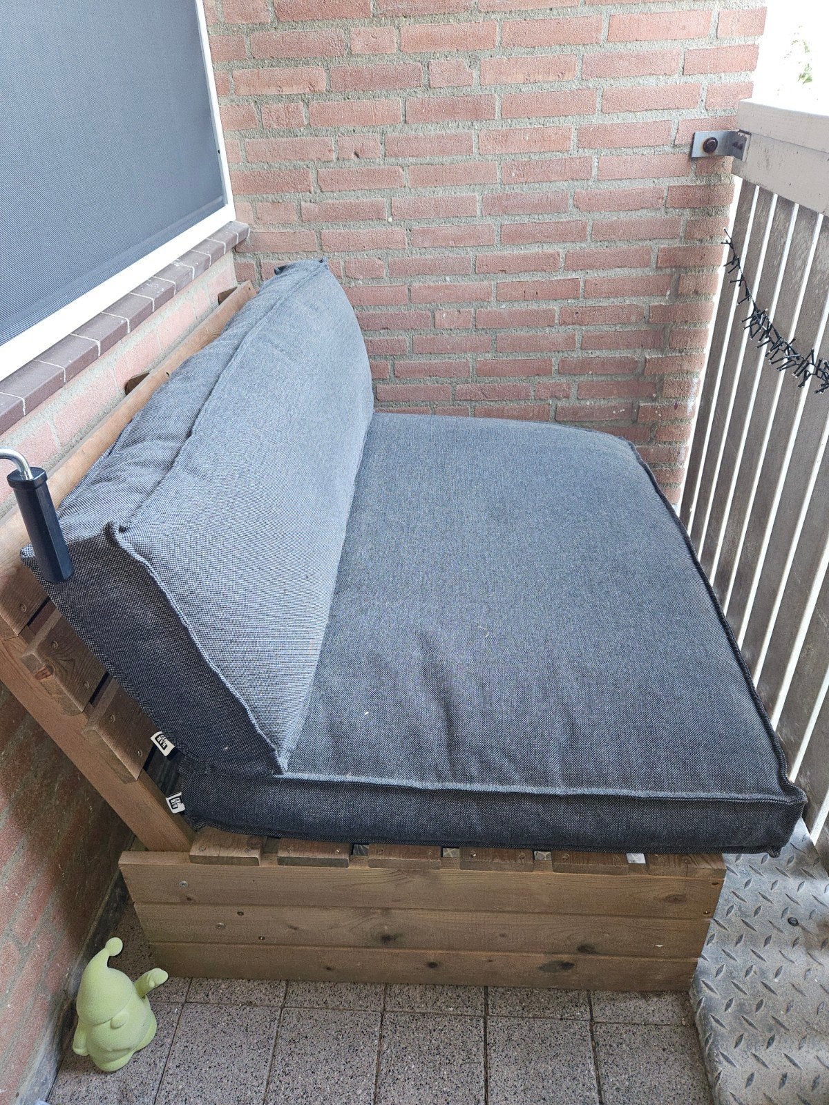 Tuinbank inclusief kussens, Ophalen, Gebruikt, Hout