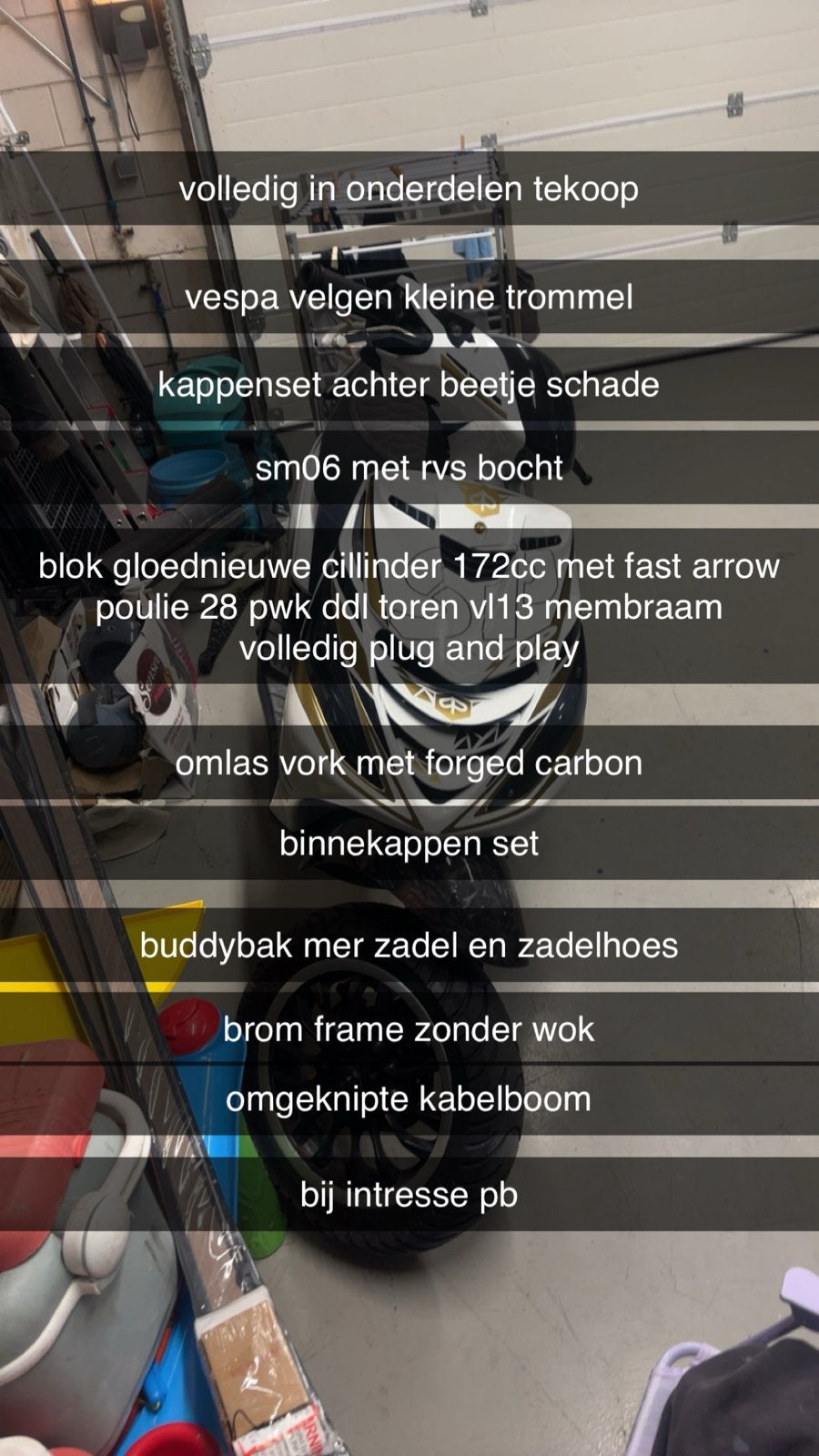 zip 172 in onderdelen, Ophalen, Gebruikt, Overige typen, Vespa