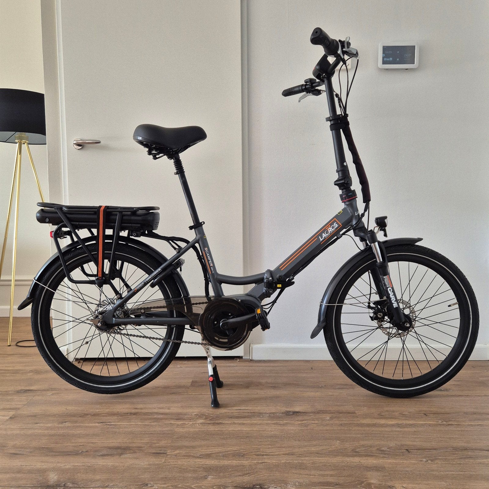 Z.G.A.N Lacros S600XL elektrische vouwfiets (Middenmotor), 20 inch of meer, Versnellingen, Zo goed als nieuw, Totaal opvouwbaar