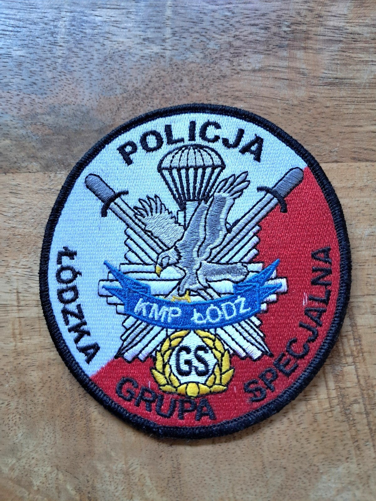 Patch CT unit Lodz Polen, Ophalen of Verzenden, Zo goed als nieuw, Embleem, Speld of Insigne
