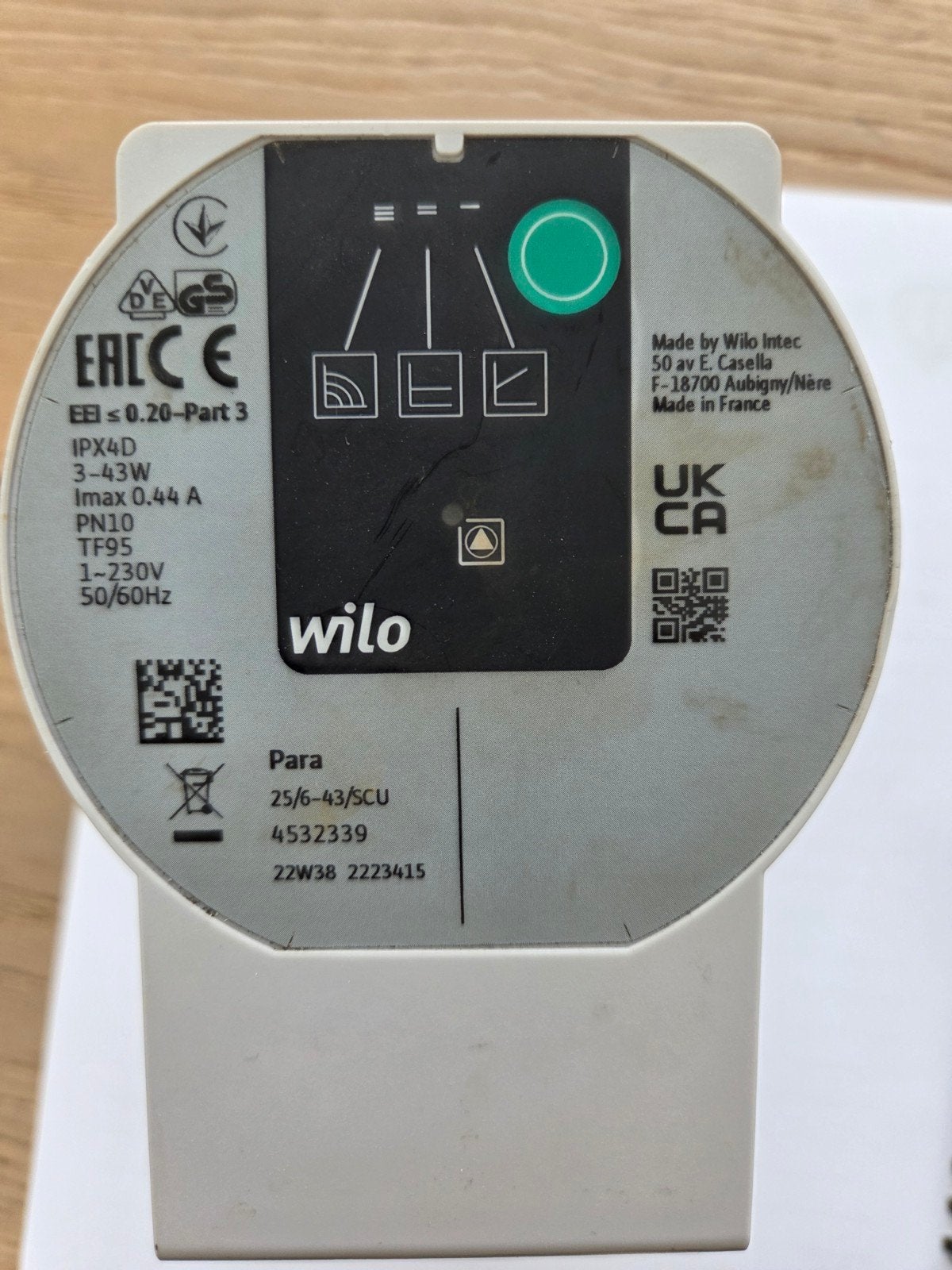 Wilo Para 25/6-43/SCU Circulatiepomp, Ophalen of Verzenden