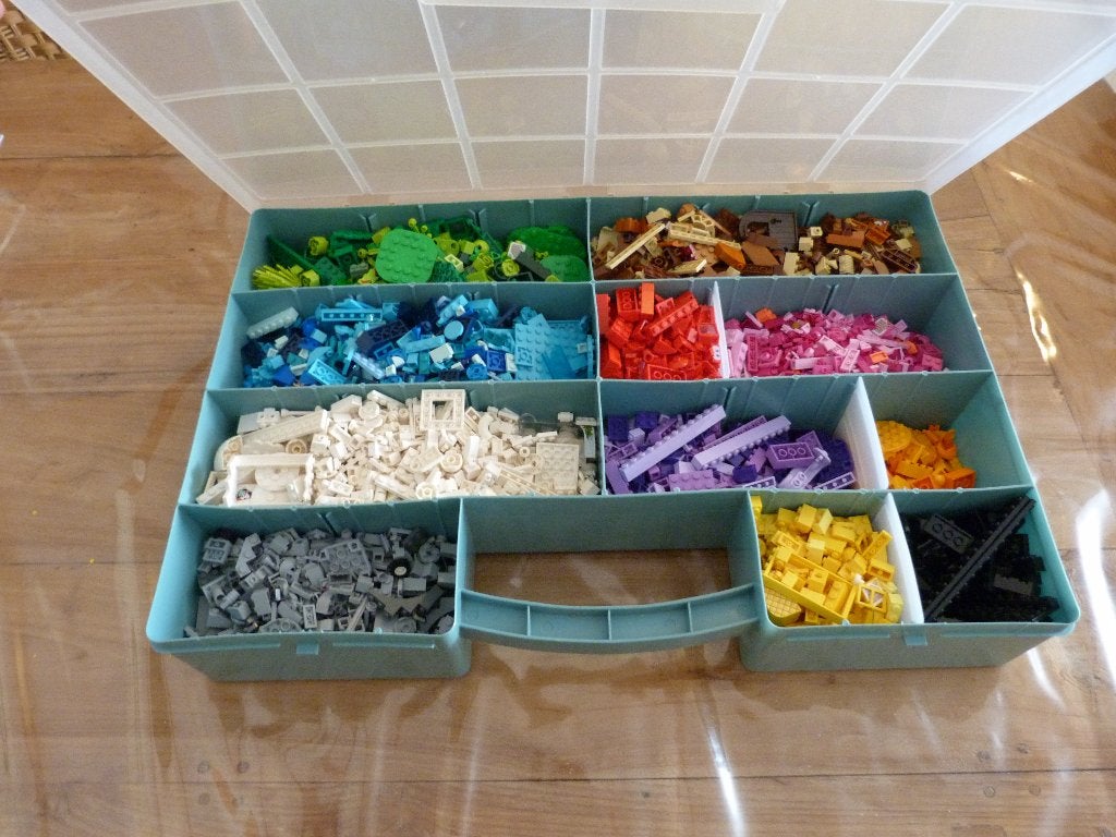 Lego partij 3,9 kilo in koffer, Ophalen, Inclusief minifiguren, Gebruikt, Overige thema's