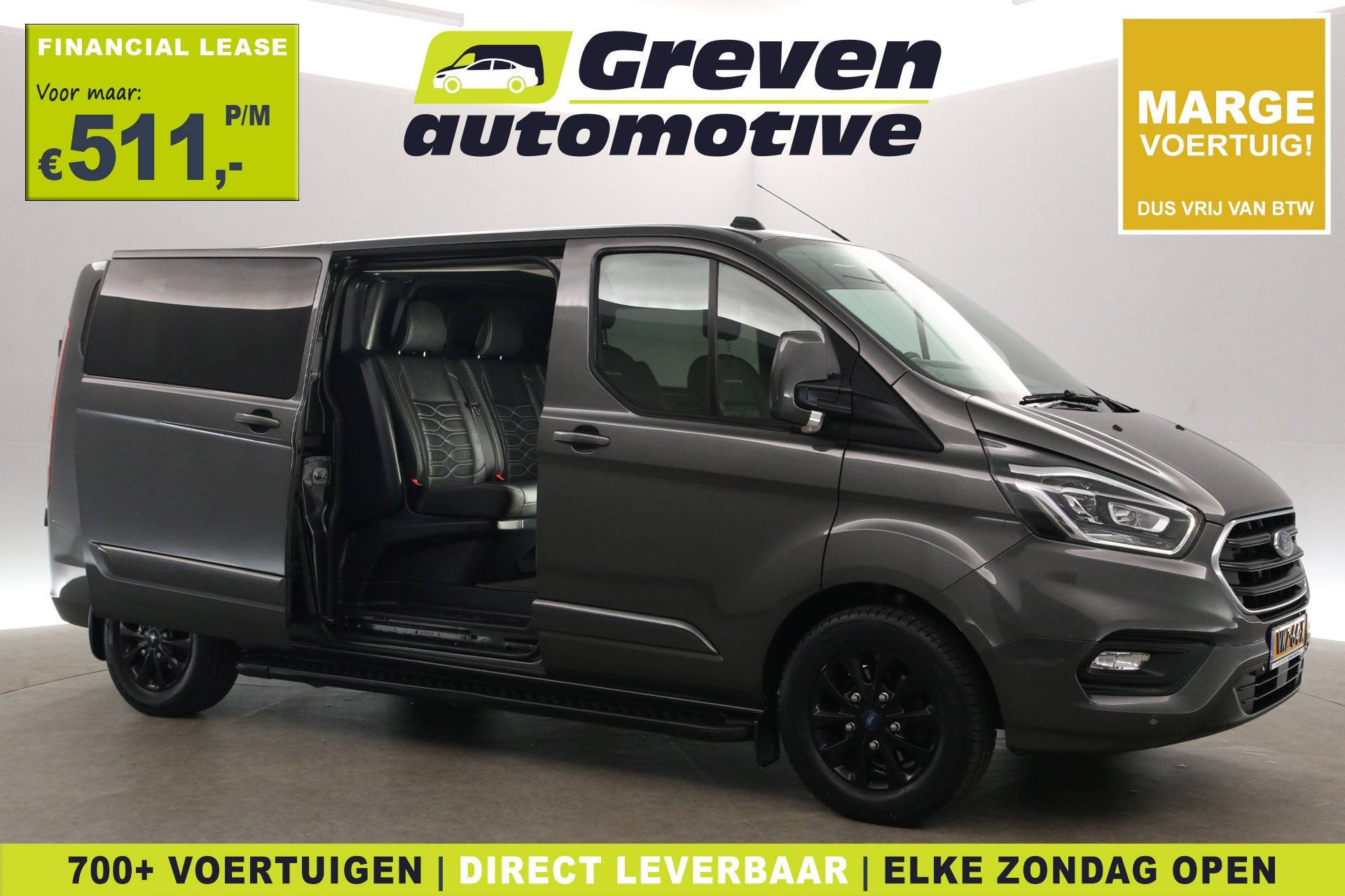 Ford Transit Custom 2.0 TDCI L2H1 Platinum Edition | Marge |, Auto's, Bestelauto's, 15 km/l, Euro 6, 4 cilinders, Bedrijf