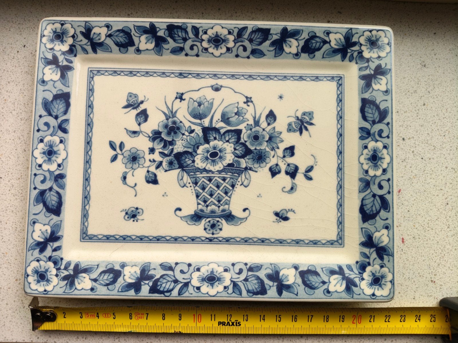 Delfts blauw schaaltje sierbordje Westraven oud, Ophalen