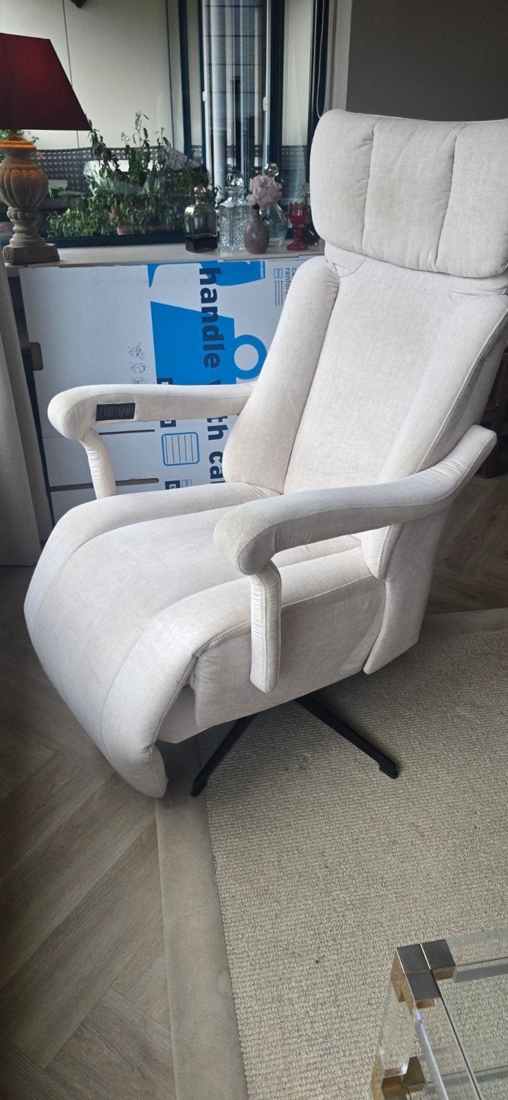 Comfortabele fauteuil merk: Dat Zit! Type: Majestic., Modern, Comfortabel, Gebruikt, Wit, Ophalen of Verzenden