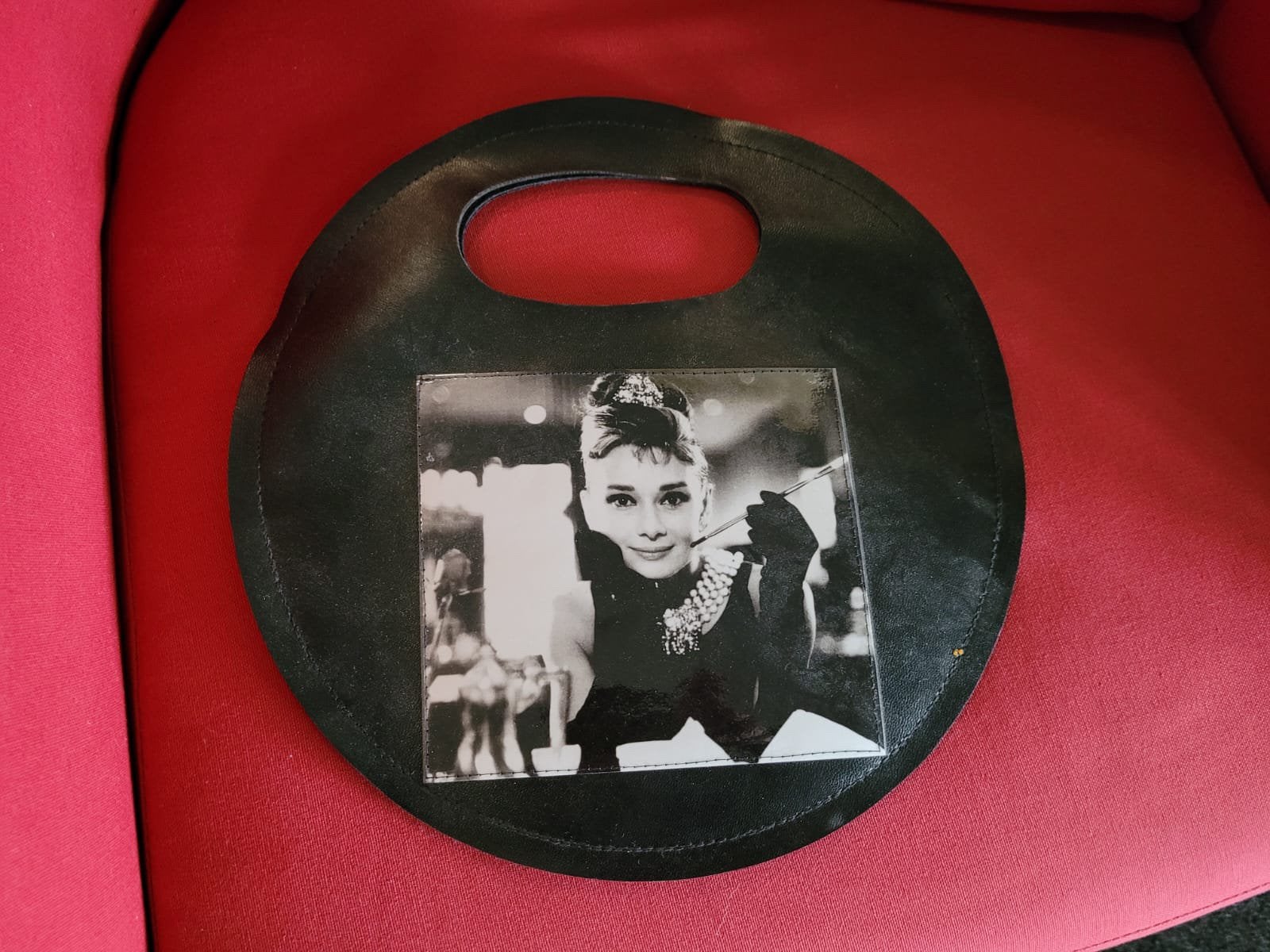 Audrey hepburn tasje handgemaakt in berlijn berlin, Ophalen of Verzenden, Gebruikt, Gebruiksvoorwerp