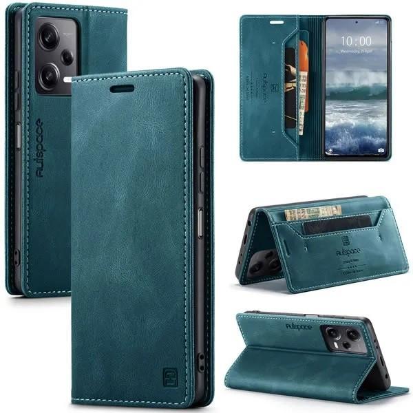 Luxe Flip Case Set voor Xiaomi Redmi Note 12 Pro 5G _ Blauw, Verzenden, Nieuw, Hoesje of Tasje