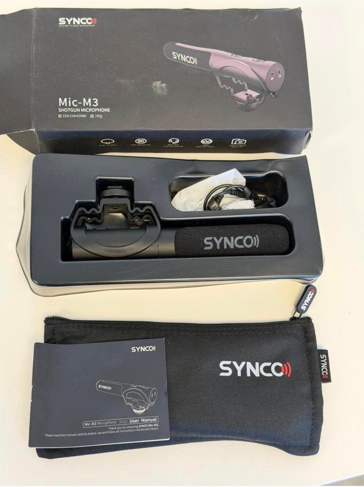 SYNCO Mic-M3 Richtmicrofoon Shotgun Microfoon NIEUW set, Ophalen of Verzenden, H, H, B