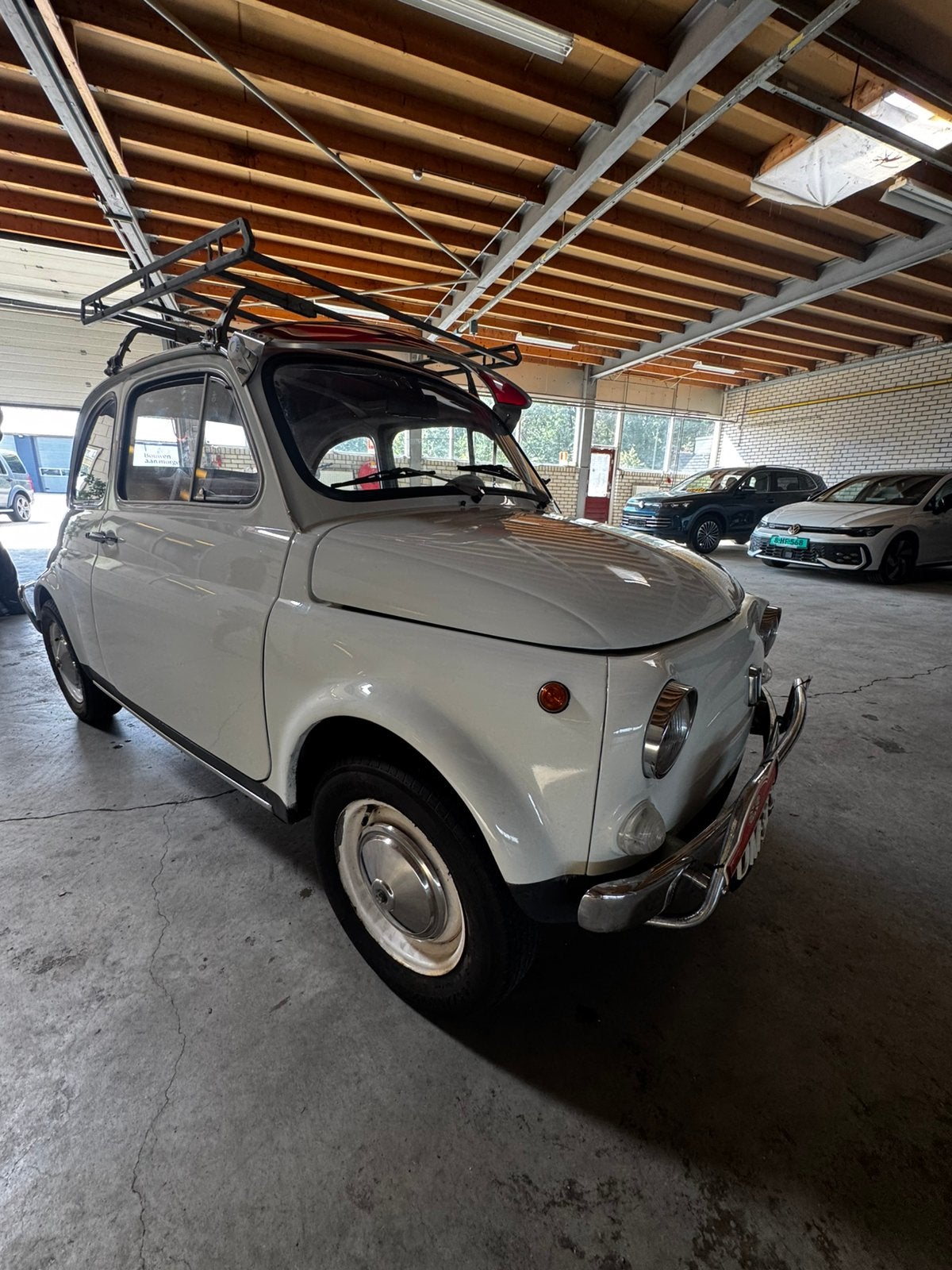 Fiat 500 0.5 L 1971 oldtimer cream wit, Auto's, 514 kg, 499 cc, Wit, Particulier