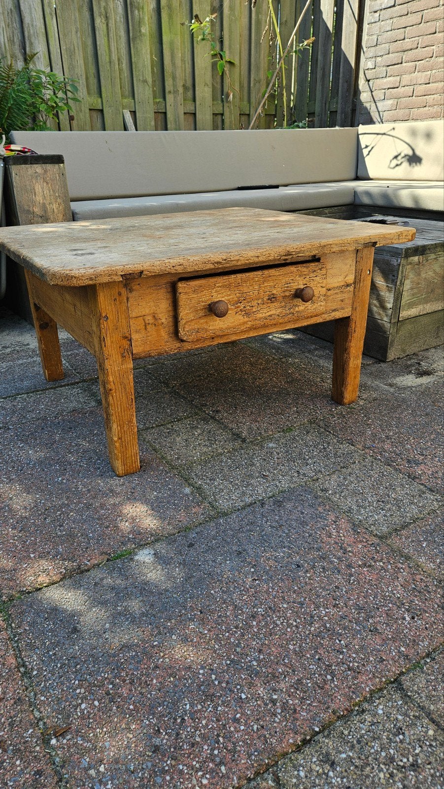 GRATIS Antieke grenen salontafel, Ophalen
