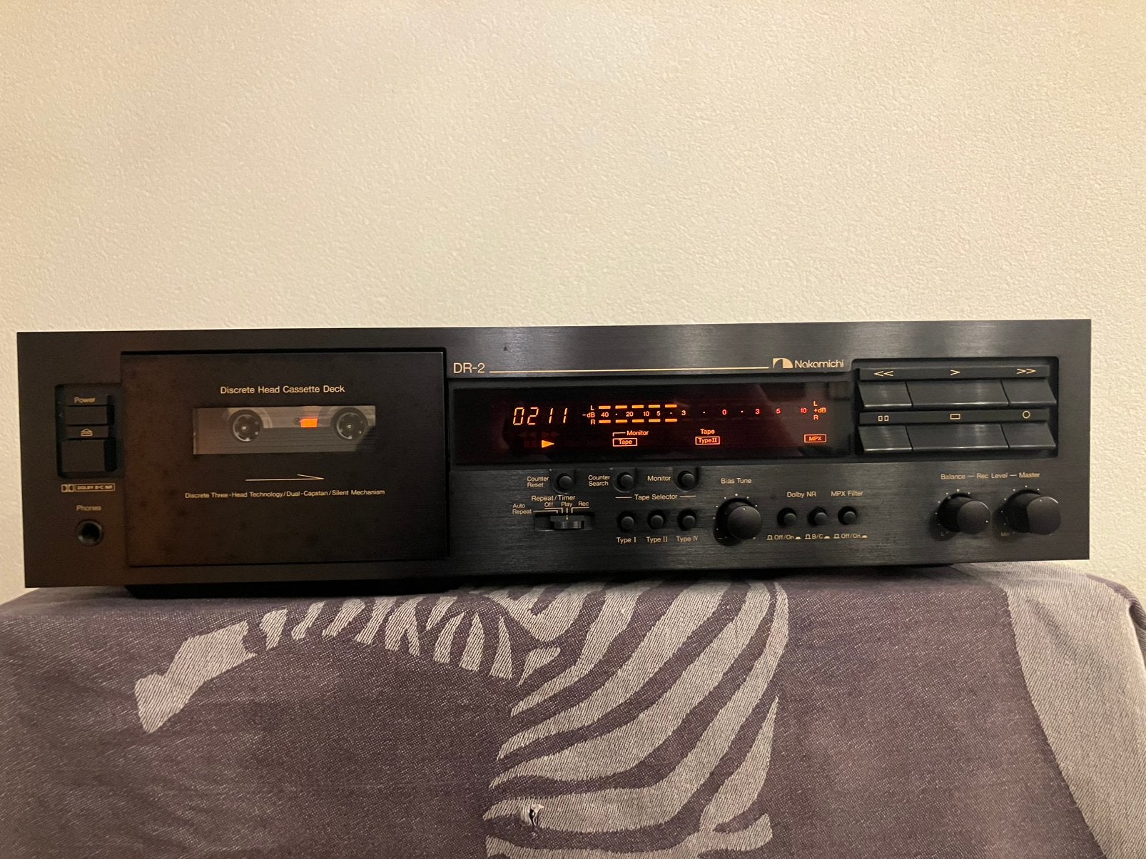 Nakamichi DR-2 high end cassette speler in uitstekende staat, Ophalen, Enkel, Overige merken