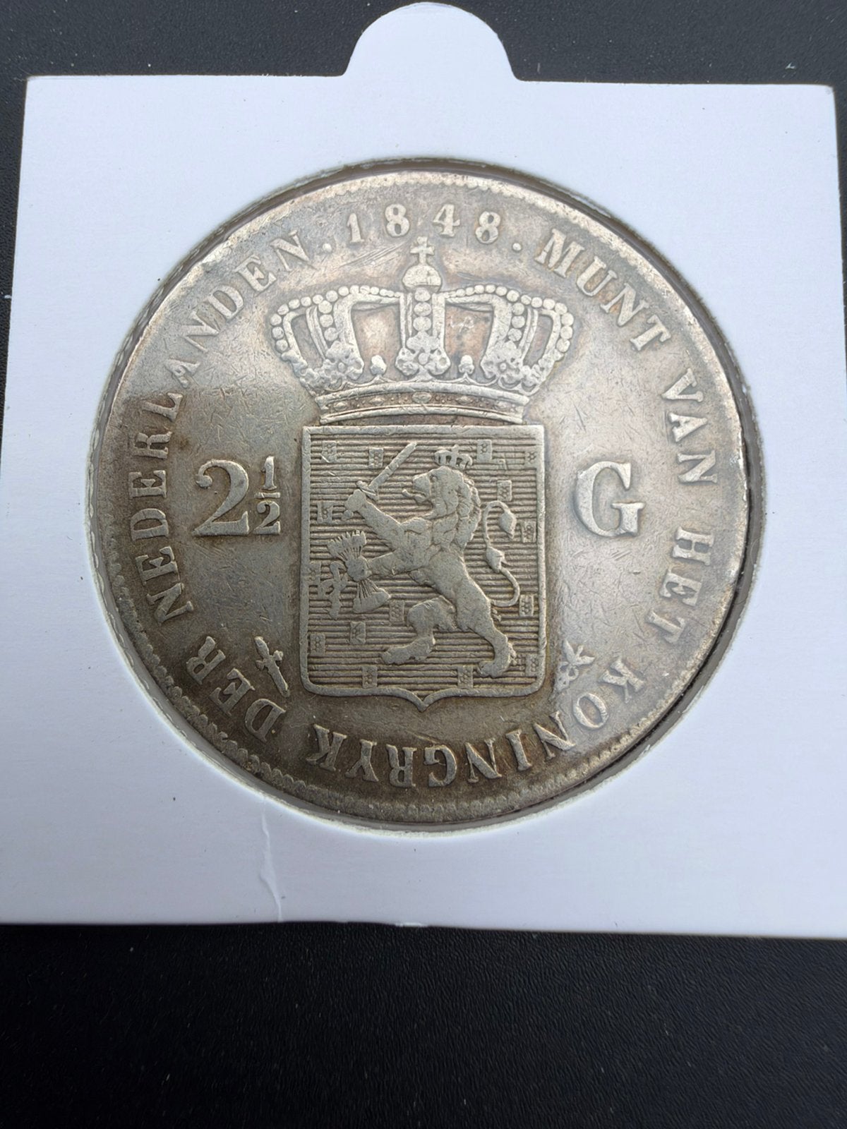 Rijksdaalder 1848 willem II, Zilver, Ophalen of Verzenden, Losse munt, 2½ gulden