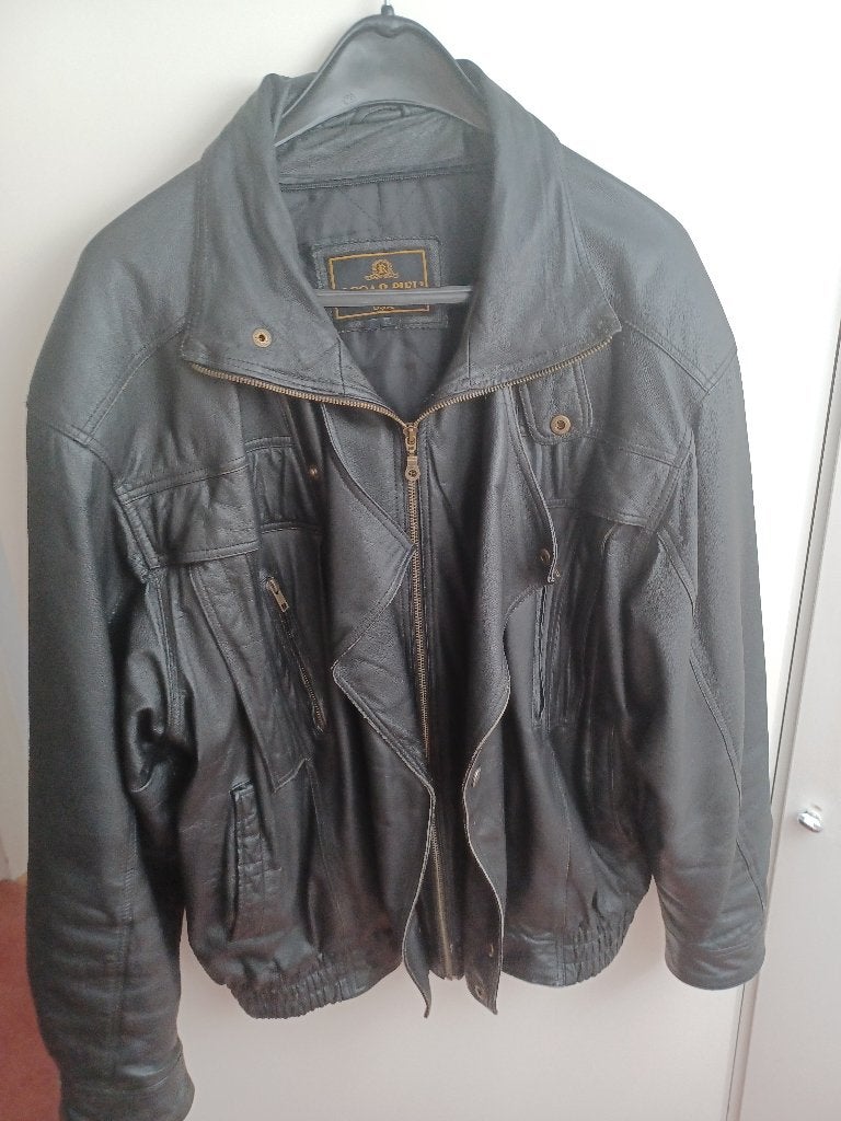 Leren jassen, Ophalen of Verzenden, Gedragen, Maat 46/48 (XL) of groter, Zwart