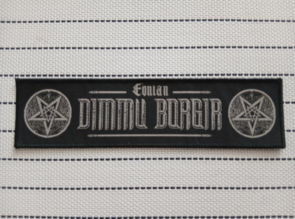 Dimmu Borgir Eonian patch d350 afmeting 5 x 19.5 cm metal, Verzenden, Nieuw, Kleding