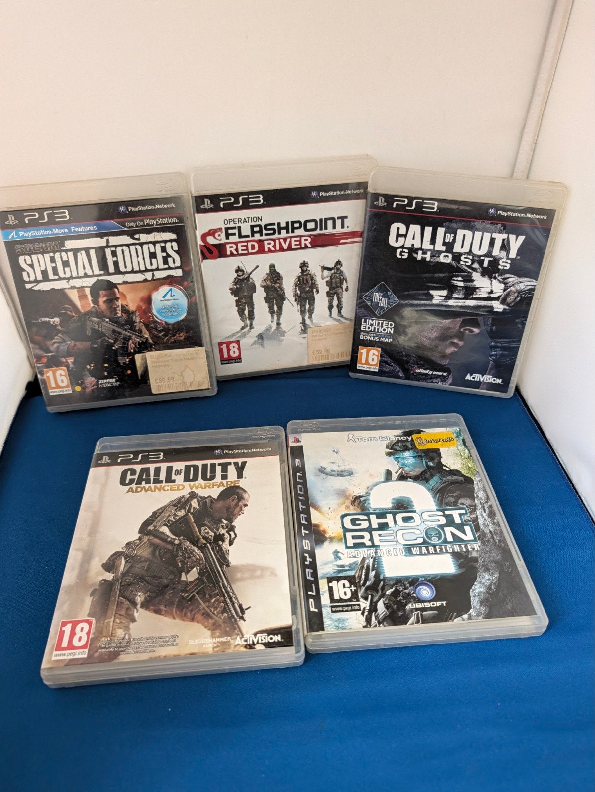 PS3 Games Bundel: Call of Duty, SOCOM Ghost Recon, Flashpoin, Shooter, 1 speler, Ophalen of Verzenden, Zo goed als nieuw