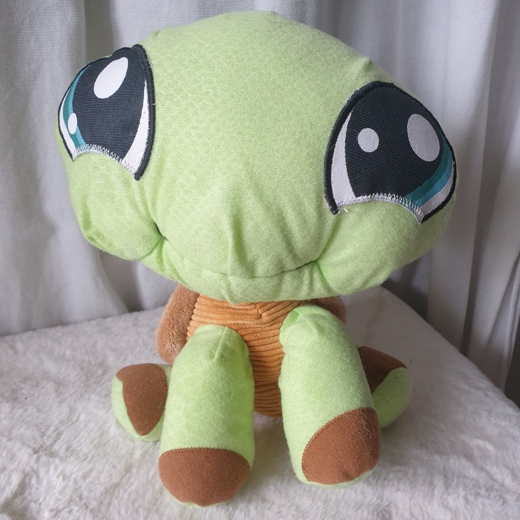 Littlest pet shop schildpad knuffel 30 cm 0207, Groen, Overige merken, -, Overige karakters