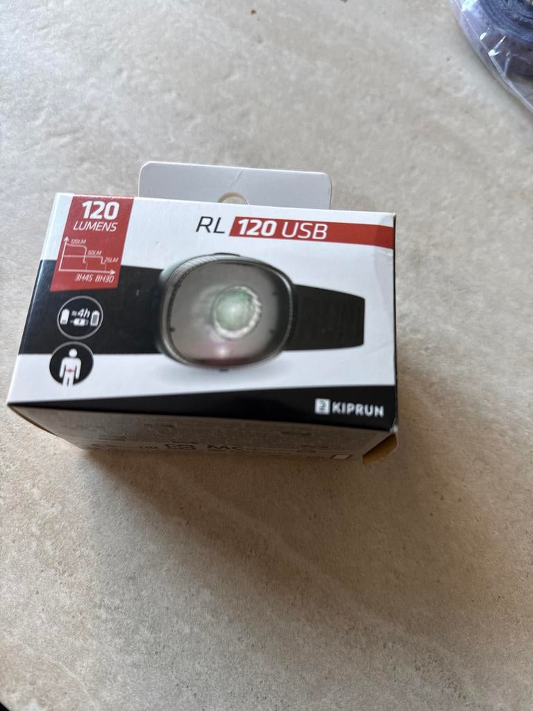 Kiprun RL120 USB hardlooplampje - 120 lumen, Voorlicht, Nieuw, Ophalen of Verzenden, Oplaadbaar