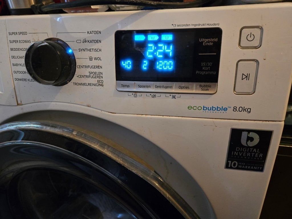 Samsung wasmachine, Witgoed en Apparatuur, Ophalen, 6 tot 8 kg, Gebruikt, 1600 toeren of meer