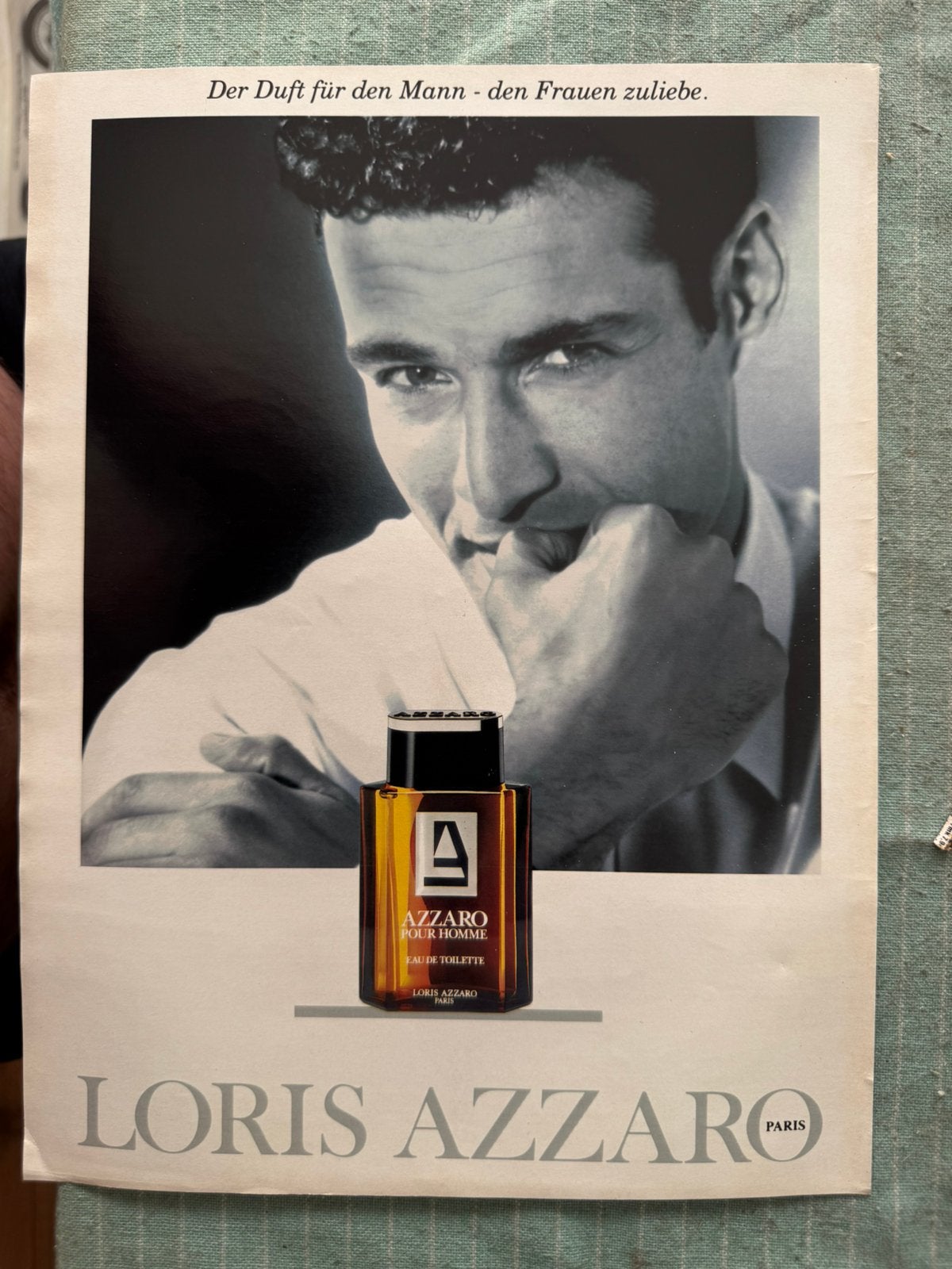 Advertentie Azzaro pour Homme eau de toilette, Verzenden, 1980 tot heden, Buitenland, Knipsel(s)