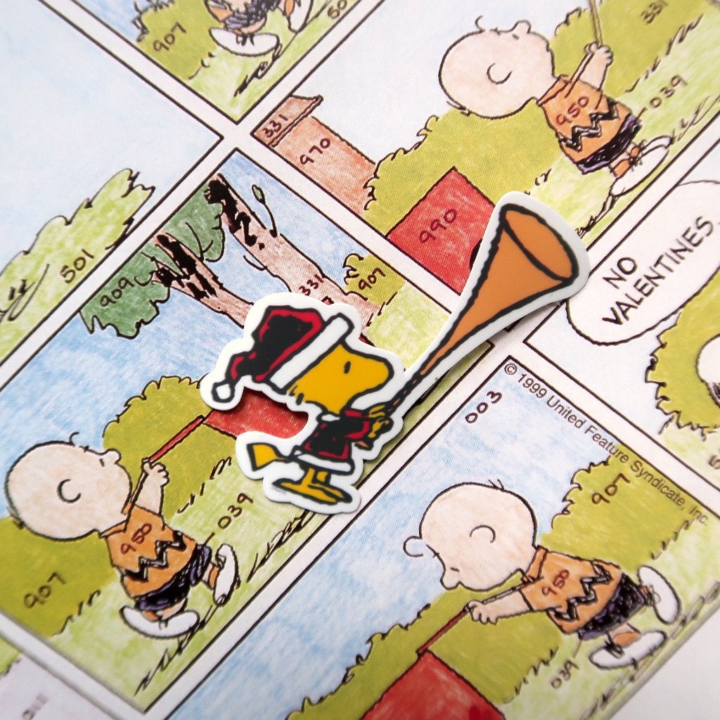 Woodstock van Snoopy/Peanuts strips kerst Sticker, Verzenden, Snoopy, Nieuw, Plaatje, Poster of Sticker