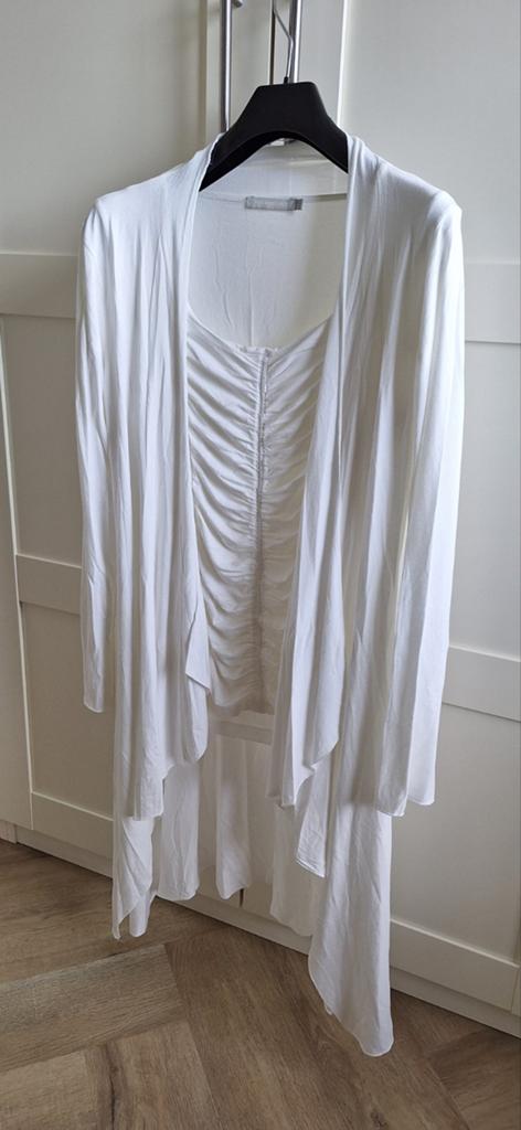 TRAMONTANA shirt met vest, Kleding | Dames, Ophalen of Verzenden, Zo goed als nieuw, Maat 38/40 (M), Wit