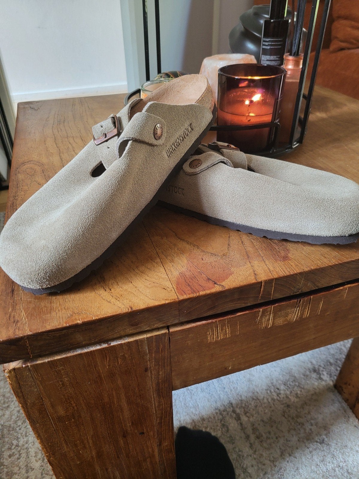 Nieuwe Birkenstock Boston - Maat 39, Kleding | Dames, Schoenen, Slippers, Beige, Nieuw, Ophalen of Verzenden