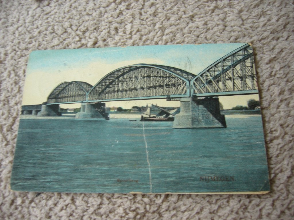 NIJMEGEN  =  SPOORBRUG  BRIEFKAART  1907, Ophalen of Verzenden, Voor 1920, Gelopen, Gelderland