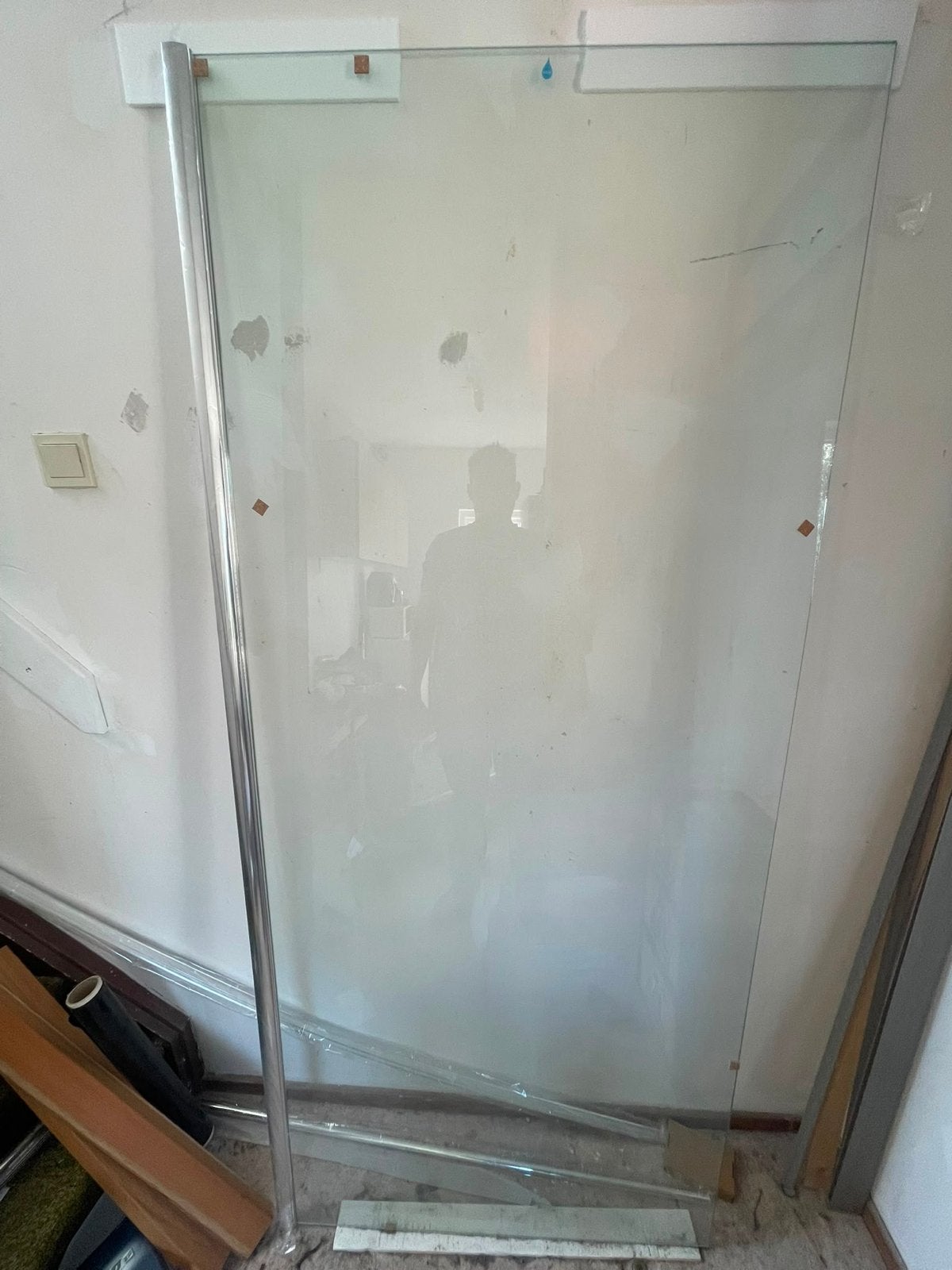 Nieuwe glazen douchewand - Eco inloopdouche, 200 cm of meer, Overige typen, Nieuw, 50 tot 100 cm