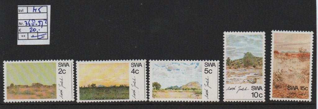 H5) SWA South West Africa serie 368-372 Postfris, Ophalen of Verzenden, Tanzania
