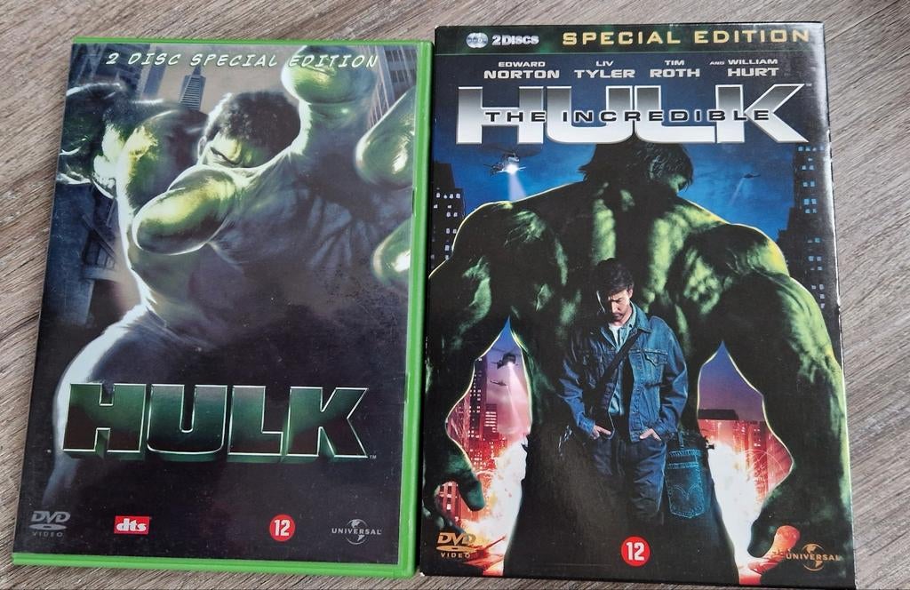 The Incredible Hulk en Hulk DVD's, Vanaf 12 jaar, Ophalen of Verzenden, Zo goed als nieuw