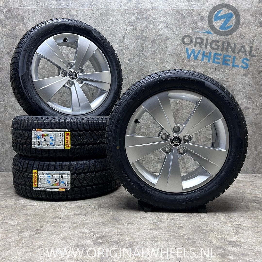 17  inch originele velgen + winterbanden  Skoda Superb