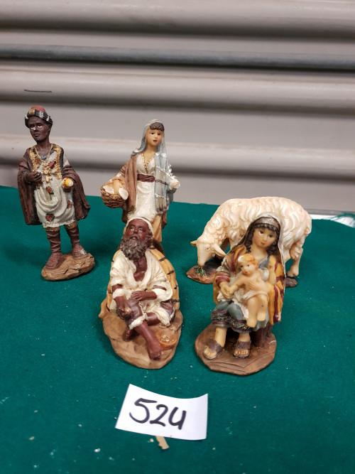 524 ] kerststal beelden 5 stuks, Diversen, Kerst, Ophalen of Verzenden, 'T Olde Gre-j, Info@toldegrej.nl, Endepoelstraat 20f Didam