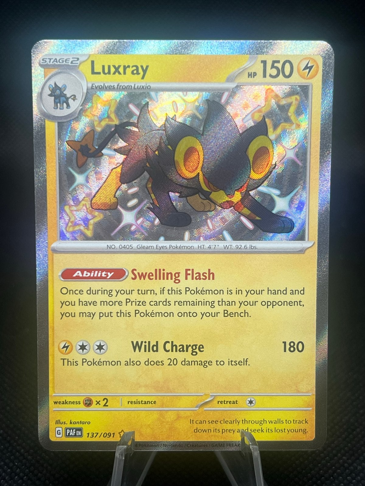 Pokemon Luxray #137 Paldean Fates., Verzenden, Zo goed als nieuw, Losse kaart, Foil