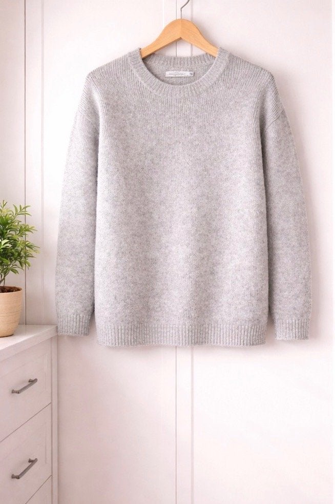 H&M licht grijze lange gebreide trui XS nieuw, Kleding | Dames, Truien en Vesten, H&M, Nieuw, Ophalen of Verzenden, Maat 34 (XS) of kleiner