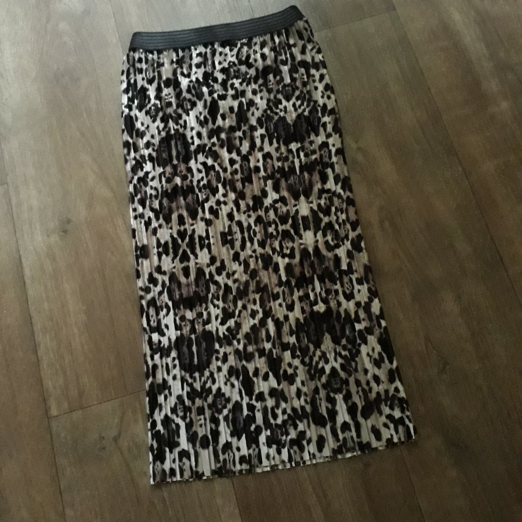 satijn plisse rok mt. XS NIEUW, Kleding | Dames, Bruin, Nieuw, Ophalen of Verzenden, Maat 34 (XS) of kleiner
